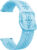 4wrist Silikonový řemínek s květinovým vzorem 20 mm – Light Blue