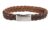 AZE Jewels Hnědý kožený náramek Iron Big Wave Brown AZ-BL001-B 24 cm – XXL