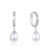 Beneto Elegantní stříbrné náušnice s pravými perlami AGUC2675P