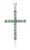 Beneto Exclusive Slušivý stříbrný přívěsek se smaragdy Křížek SMAAGH3