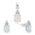 Brilio Silver Krásný set šperků s opály SET245W (náušnice, přívěsek)