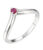 Brilio Silver Minimalistický stříbrný prsten s rubínem Precious Stone SR09001D 52 mm