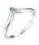 Brilio Silver Minimalistický stříbrný prsten se smaragdem Precious Stone SR09001E 58 mm