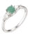 Brilio Silver Oslnivý stříbrný prsten se smaragdem Precious Stone SR09031D 58 mm