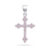 Brilio Silver Stříbrný přívěsek s růžovými zirkony Křížek PT84WP