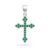 Brilio Silver Stříbrný přívěsek se zelenými zirkony Křížek PT84WG