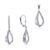 Brilio Silver Třpytivý stříbrný set šperků SET212W (přívěsek, náušnice)