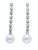 CRYSTalp Elegantní náušnice s krystaly a perlou 42112.R