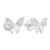 Evolution Group Stříbrné náušnice se zirkony Motýl 11311.1