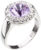 Evolution Group Stříbrný prsten s fialkovým krystalem Swarovski 35026.3 56 mm