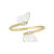 Fossil Slušivý pozlacený otevřený prsten Radiant Wings JF04423710 53 mm