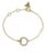 Guess Elegantní pozlacený náramek Circle Lights JUBB03162JWYG S: 14,5 – 18,5 cm