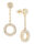 Guess Stylové visací náušnice Circle Lights JUBE03161JWYGT/U