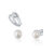 JwL Luxury Pearls Moderní set pozlacených náušnic (1x záušnice, 2x pecková náušnice) JL0808
