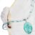 Lampglas Něžný dámský náhrdelník Turquoise Lace s perlou Lampglas s ryzím stříbrem NP5