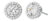 Michael Kors Třpytivé stříbrné náušnice se zirkony MKC1035AN040