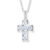 Modesi Slušivý náhrdelník s kubickými zirkony Křížek M00841 (řetízek, přívěsek)