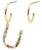 PDPAOLA Pozlacené asymetrické náušnice písmeno „U“ AR01-271-U
