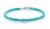 Rebel&Rose Tyrkysový korálkový náramek na nohu Anklet Slices Turquoise RR-AK005-S 19,5 – 21,5 cm – XS