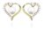 Silver Cat Romantické pozlacené náušnice s kubickými zirkony SC518