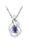 Silver Cat Stříbrný náhrdelník se syntetickým tanzanitem SC469 (řetízek, přívěsek)