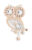 Sovičky Půvabná malá soví brož béžovo-bílá