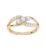 Troli Elegantní pozlacený prsten s čirými zirkony PO/SR08996D 54 mm