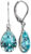 Levien Elegantní náušnice s krystaly Pear Light Turquois