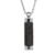Troli Ocelový náhrdelník s černým přívěskem DIFCOL08