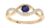 Troli Půvabný pozlacený prsten s modrým zirkonem PO/SR00716N 58 mm
